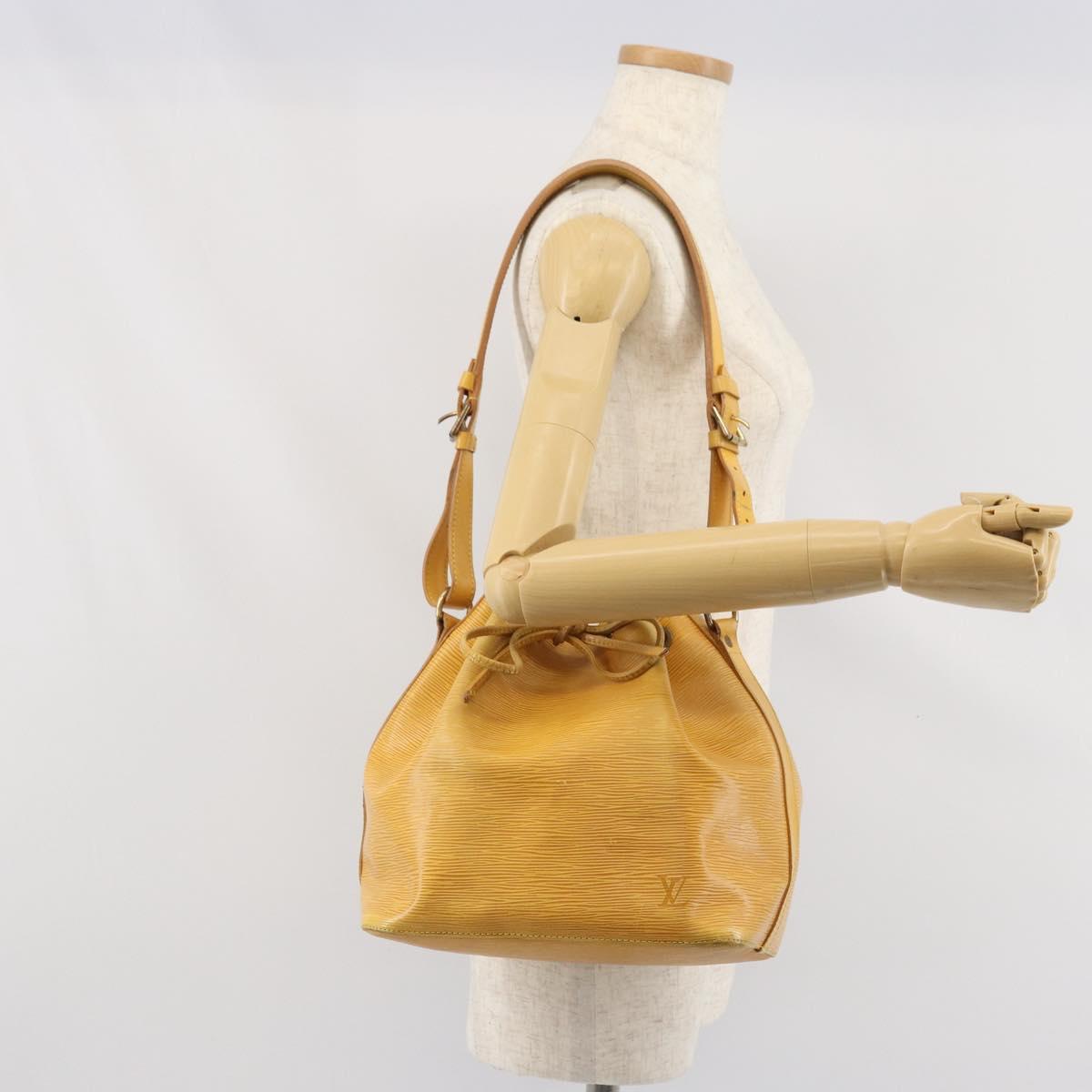 LOUIS VUITTON Epi Petit Noe Shoulder Bag Yellow M44109 LV Auth hk3356