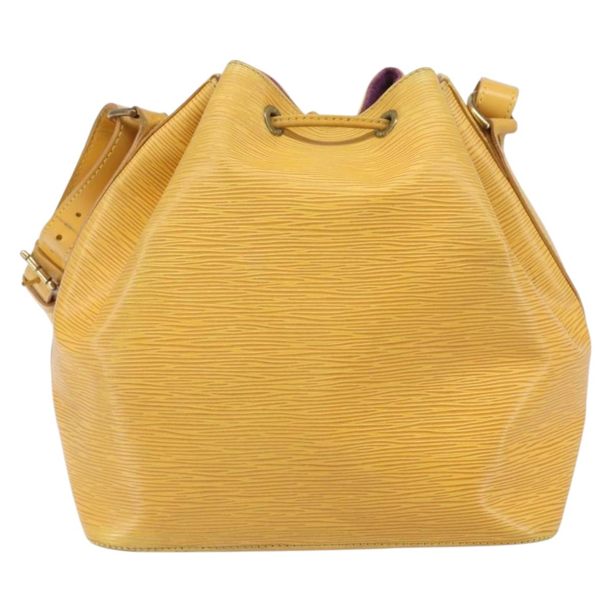 LOUIS VUITTON Epi Petit Noe Shoulder Bag Yellow M44109 LV Auth hk3356