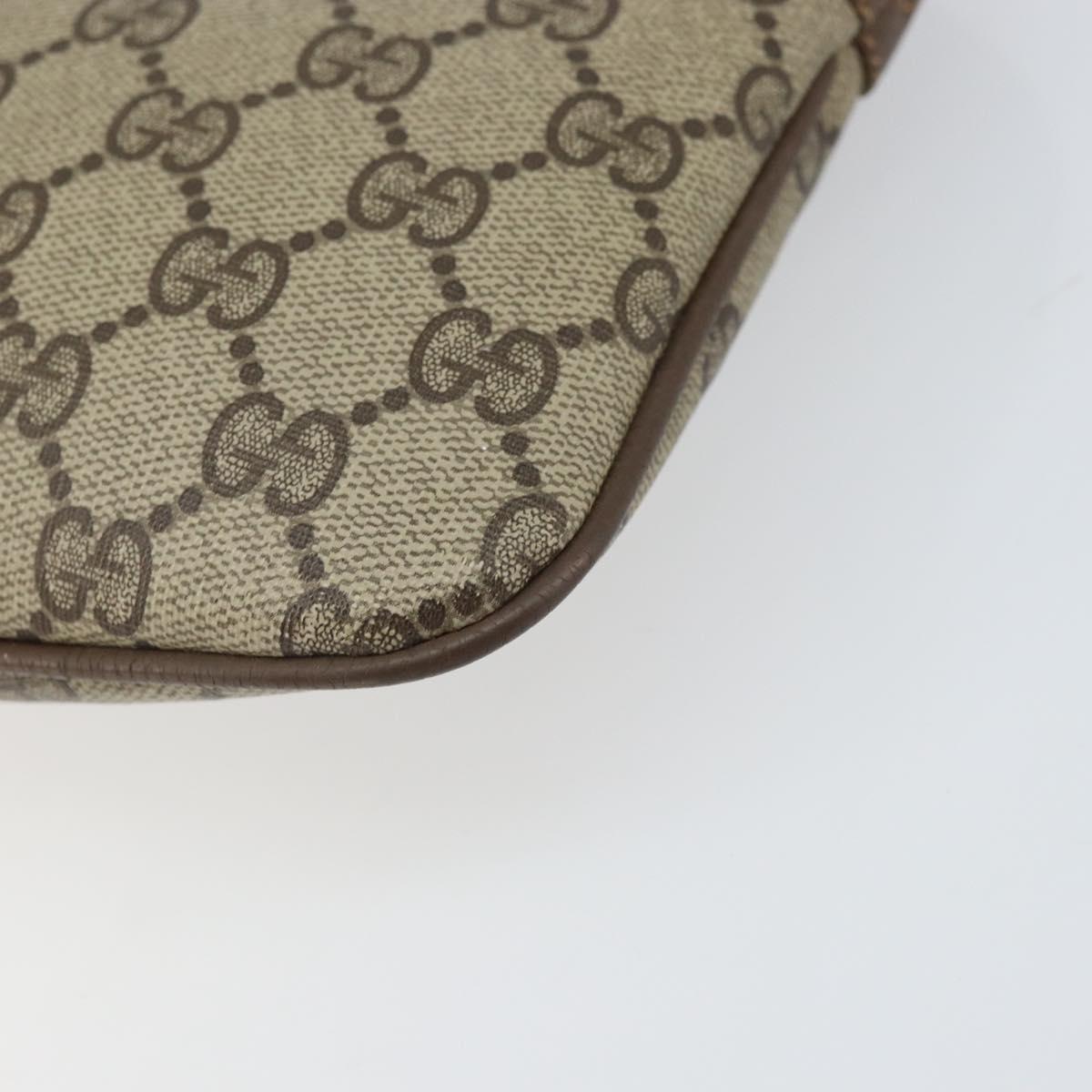 GUCCI GG Supreme Web Sherry Line Bag PVC Beige Gold 904 02 047 Auth hk3361