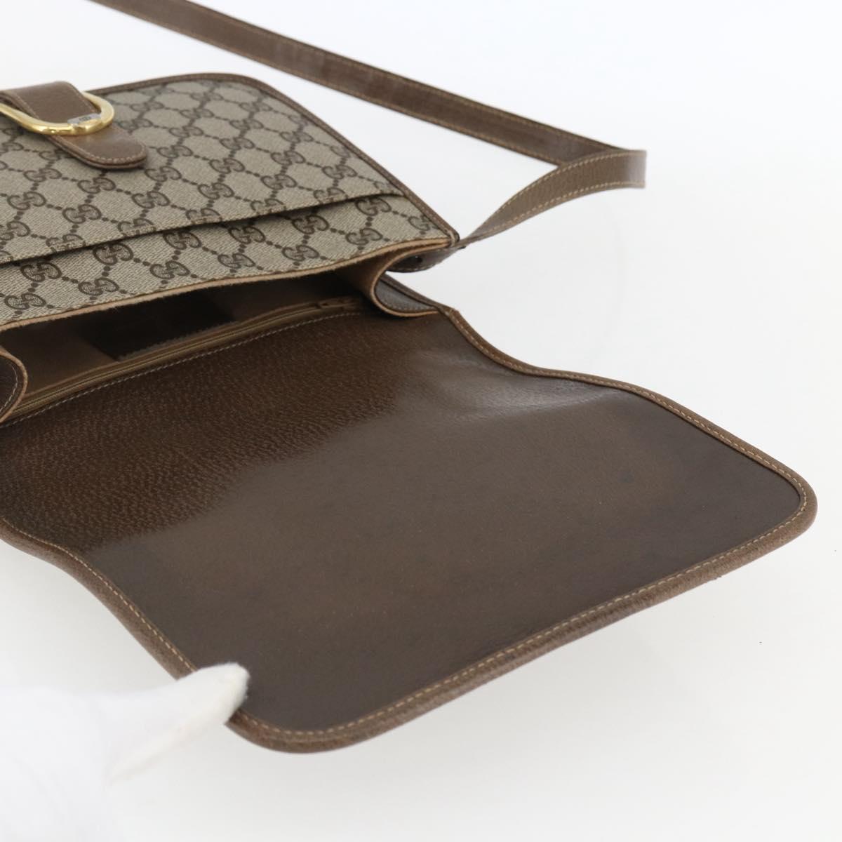 GUCCI GG Supreme Shoulder Bag PVC Beige Gold 93 02 023 Auth hk3368