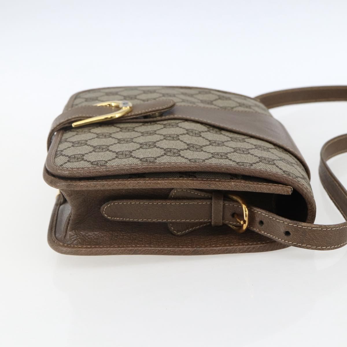 GUCCI GG Supreme Shoulder Bag PVC Beige Gold 93 02 023 Auth hk3368