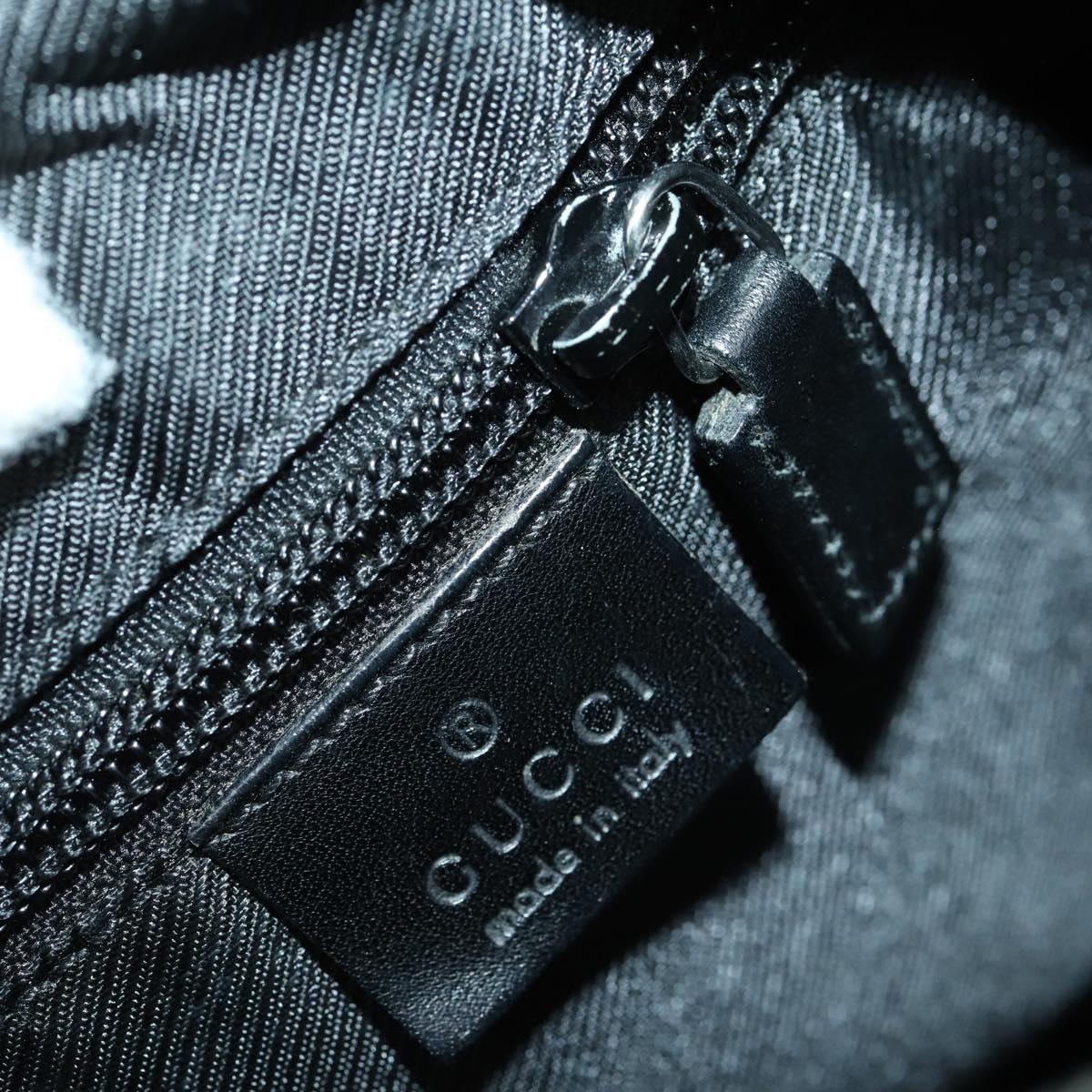 GUCCI GG Canvas Shoulder Bag Black Silver 101654 Auth hk3369