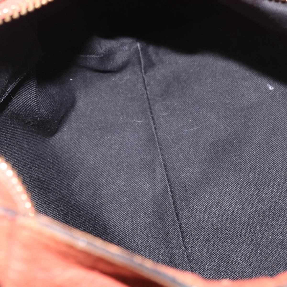 Chloe Etel Hand Bag Leather 2way Brown Gold Auth hk3381