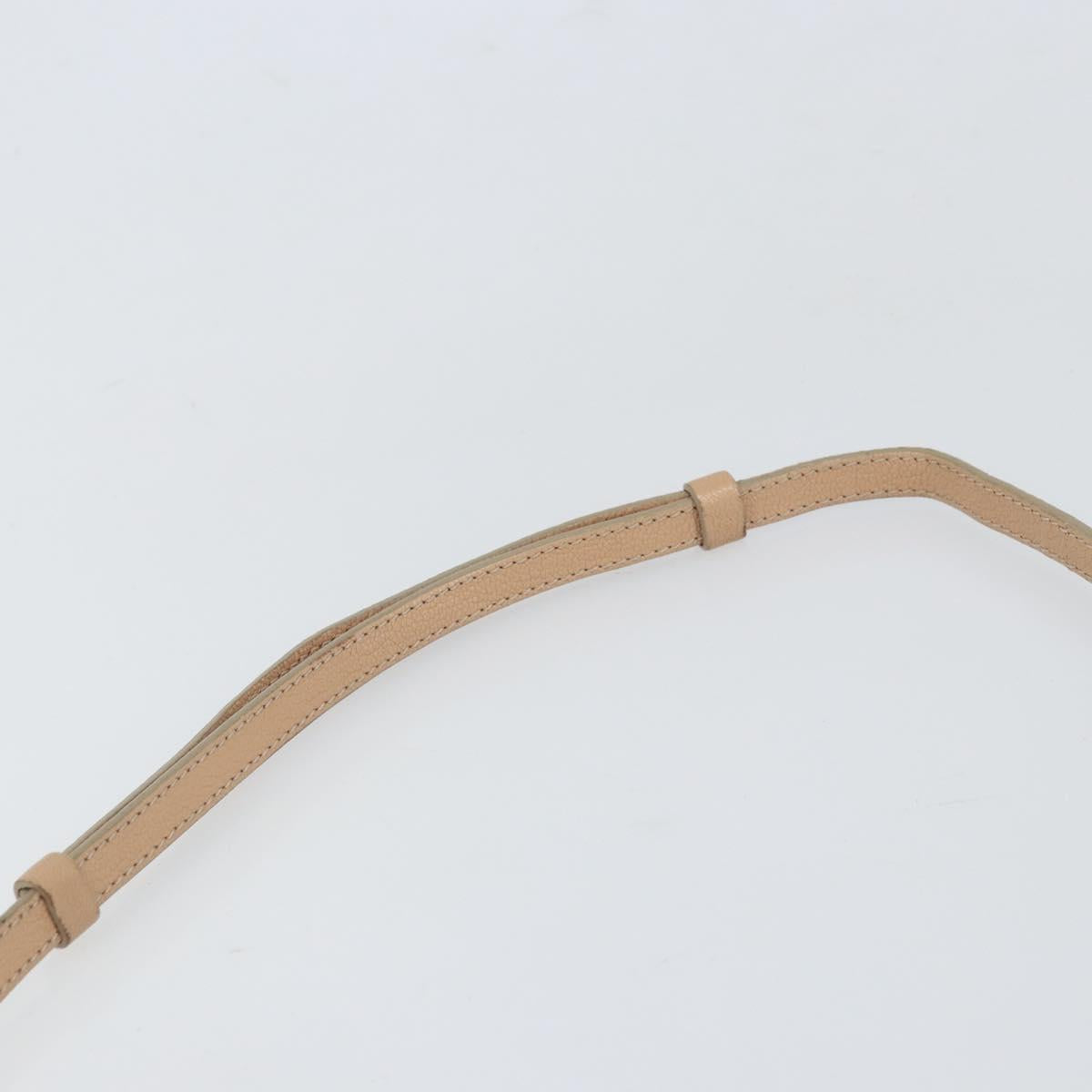 Chloe Kathy Shoulder Bag Leather Beige Gold Auth hk3382