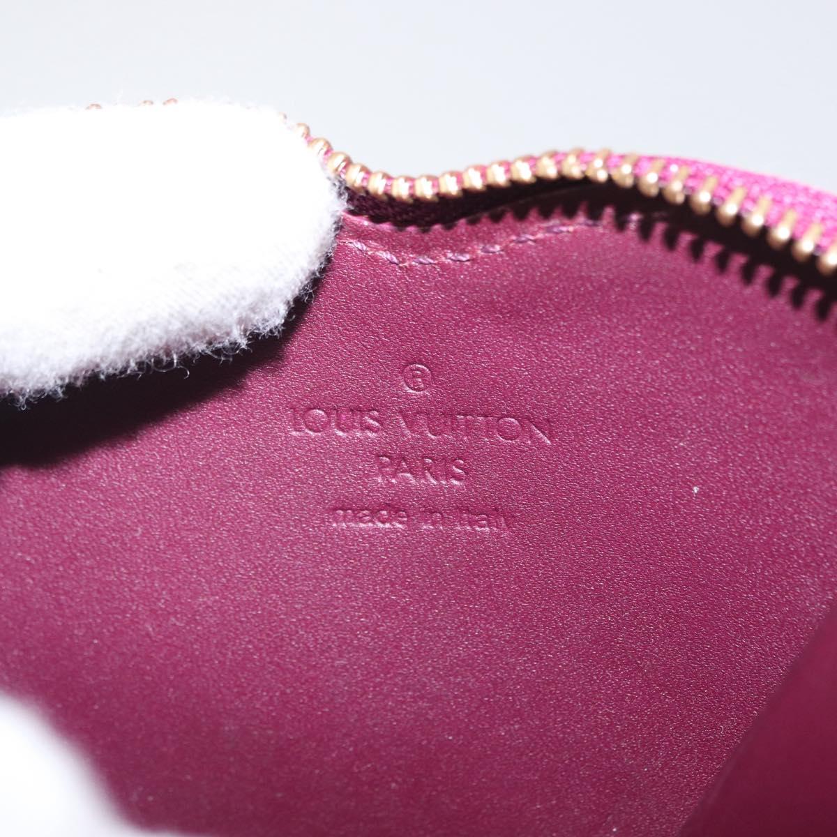 LOUIS VUITTON Vernis Porte Monnaie Coeur Coin Purse Violet M93563 Auth hk3392