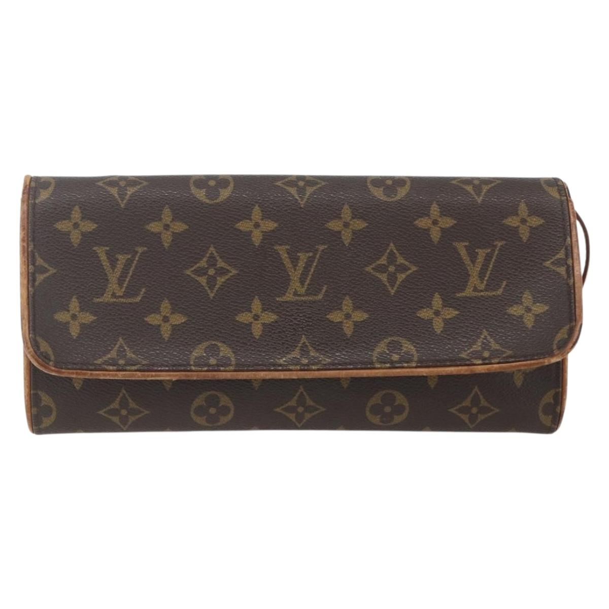 LOUIS VUITTON Monogram Pochette Twin GM Shoulder Bag M51852 LV Auth hk3399