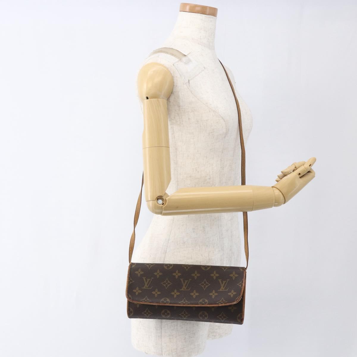 LOUIS VUITTON Monogram Pochette Twin GM Shoulder Bag M51852 LV Auth hk3399