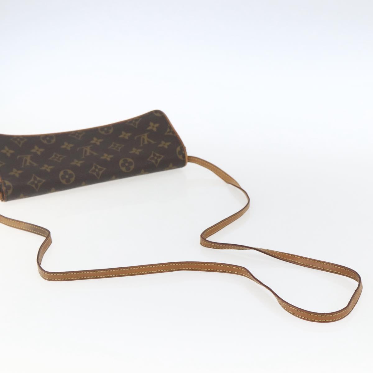 LOUIS VUITTON Monogram Pochette Twin GM Shoulder Bag M51852 LV Auth hk3399