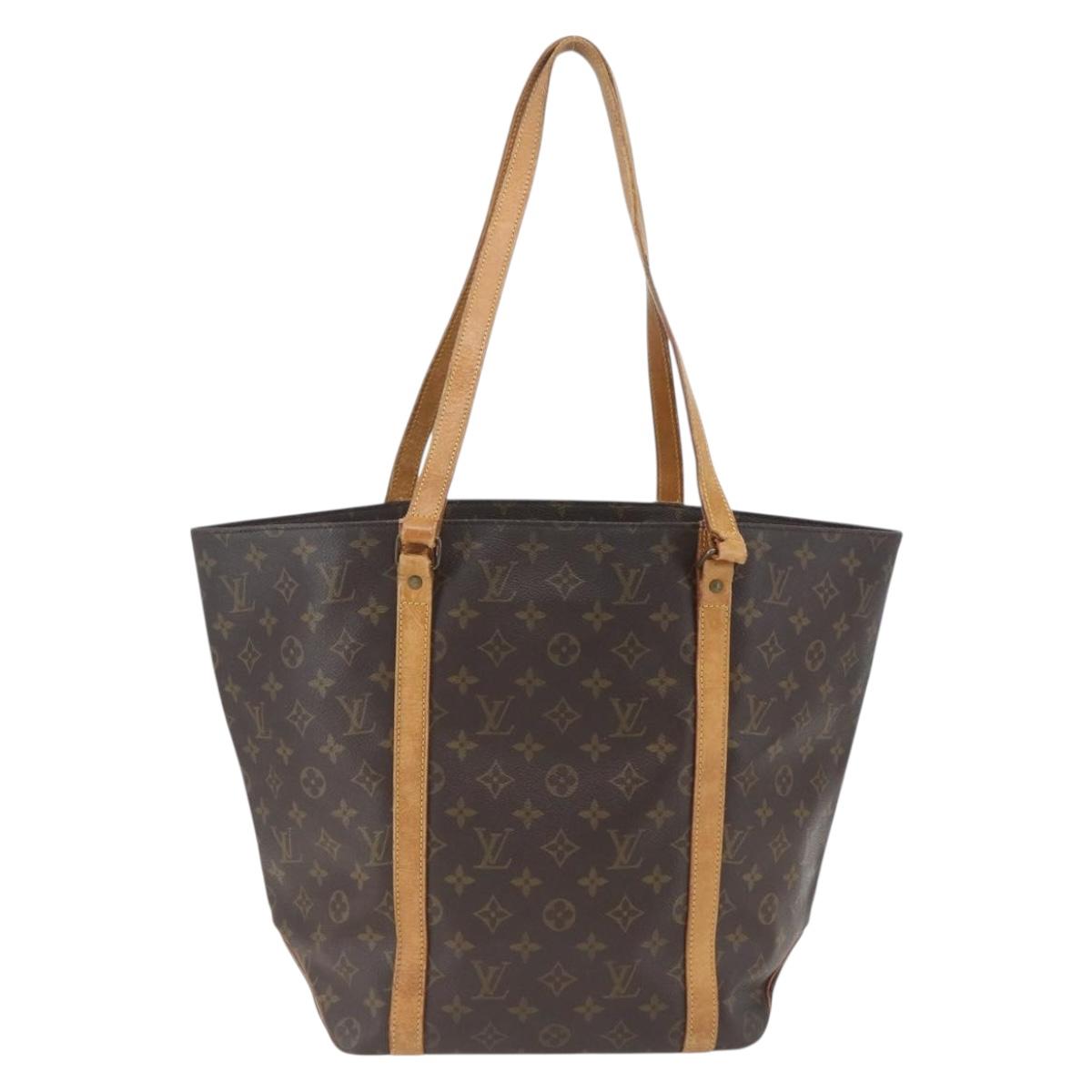 LOUIS VUITTON Monogram Sac Shopping Tote Bag M51108 LV Auth hk3408