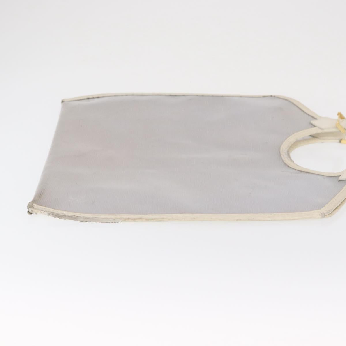 LOUIS VUITTON Epi Plage Via Bag Vinyl Leather Clear White M92153 Auth hk3428