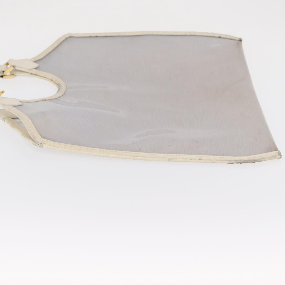 LOUIS VUITTON Epi Plage Via Bag Vinyl Leather Clear White M92153 Auth hk3428