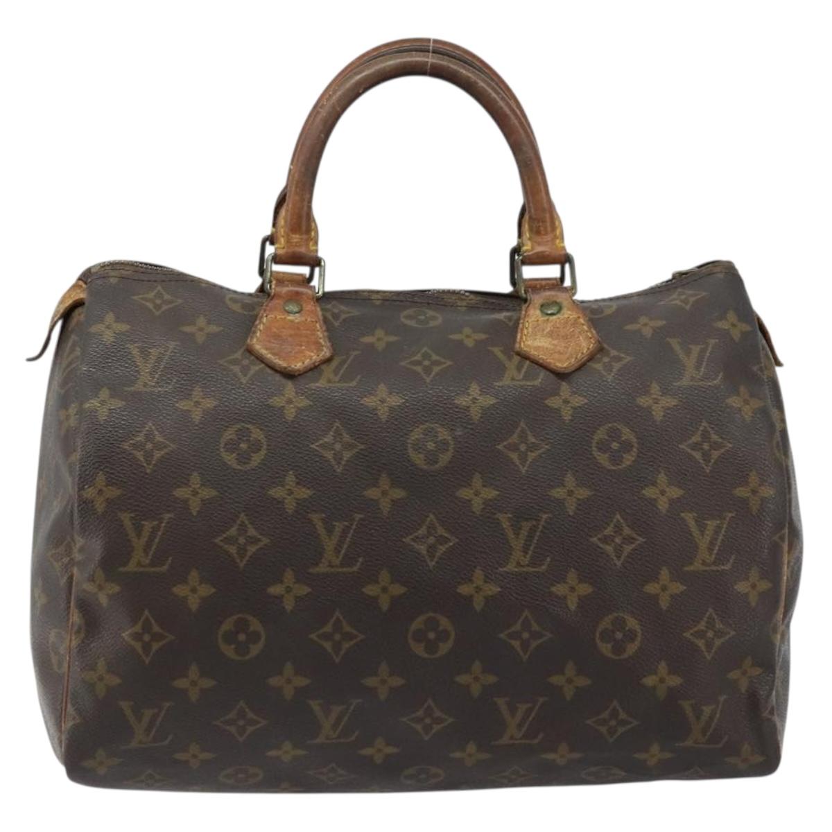 LOUIS VUITTON Monogram Speedy 30 Hand Bag M41526 LV Auth hk3444