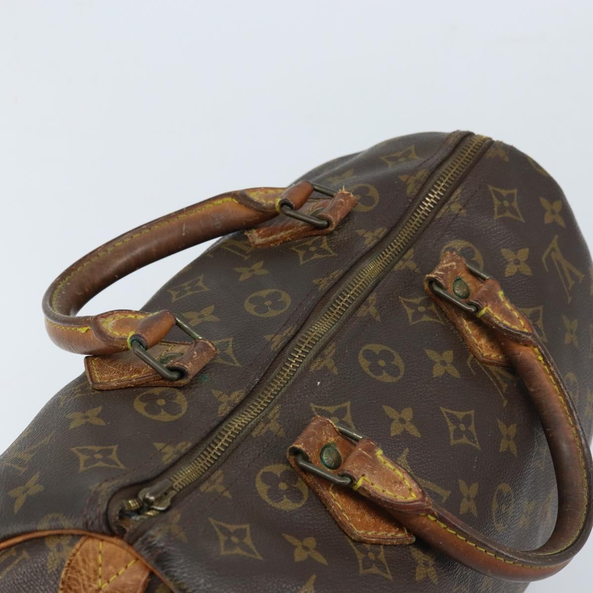 LOUIS VUITTON Monogram Speedy 30 Hand Bag M41526 LV Auth hk3444