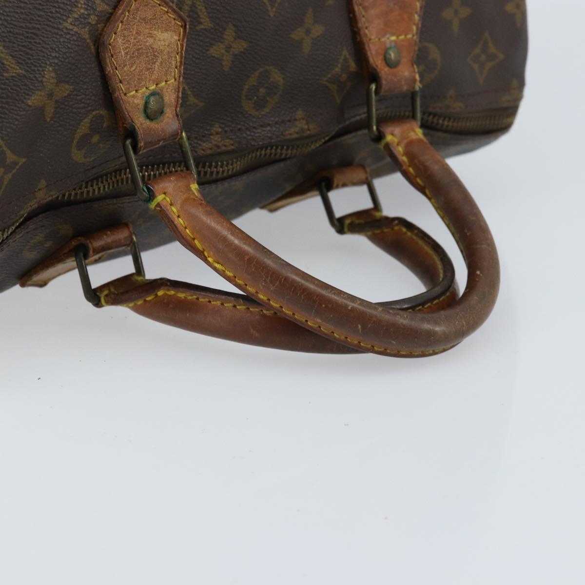 LOUIS VUITTON Monogram Speedy 30 Hand Bag M41526 LV Auth hk3444