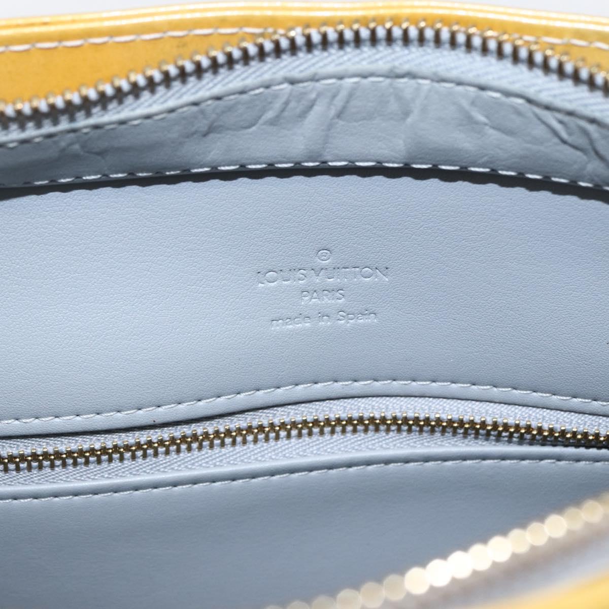 LOUIS VUITTON Monogram Vernis Houston Hand Bag Gris M91053 LV Auth hk3454