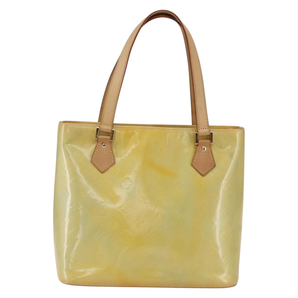 LOUIS VUITTON Monogram Vernis Houston Hand Bag Gris M91053 LV Auth hk3454