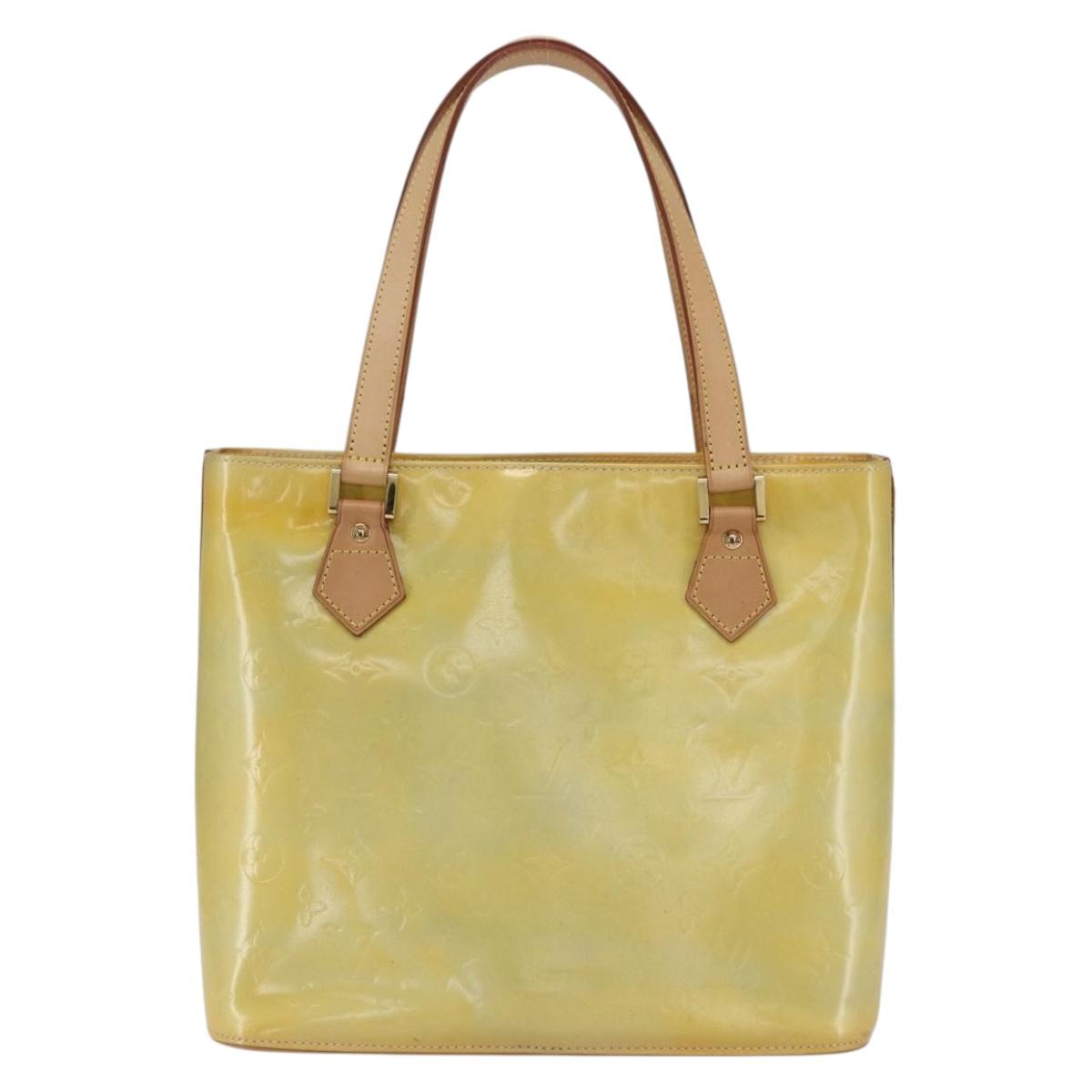 LOUIS VUITTON Monogram Vernis Houston Hand Bag Gris M91053 LV Auth hk3454