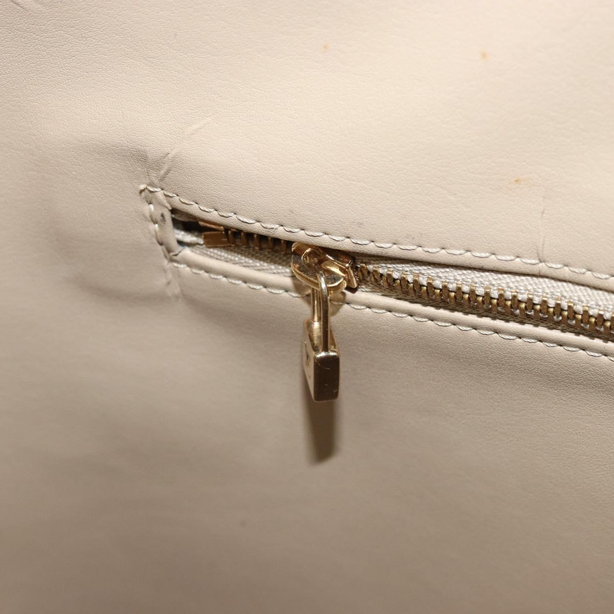 LOUIS VUITTON Monogram Vernis Houston Hand Bag Beige M91004 LV Auth hk3455