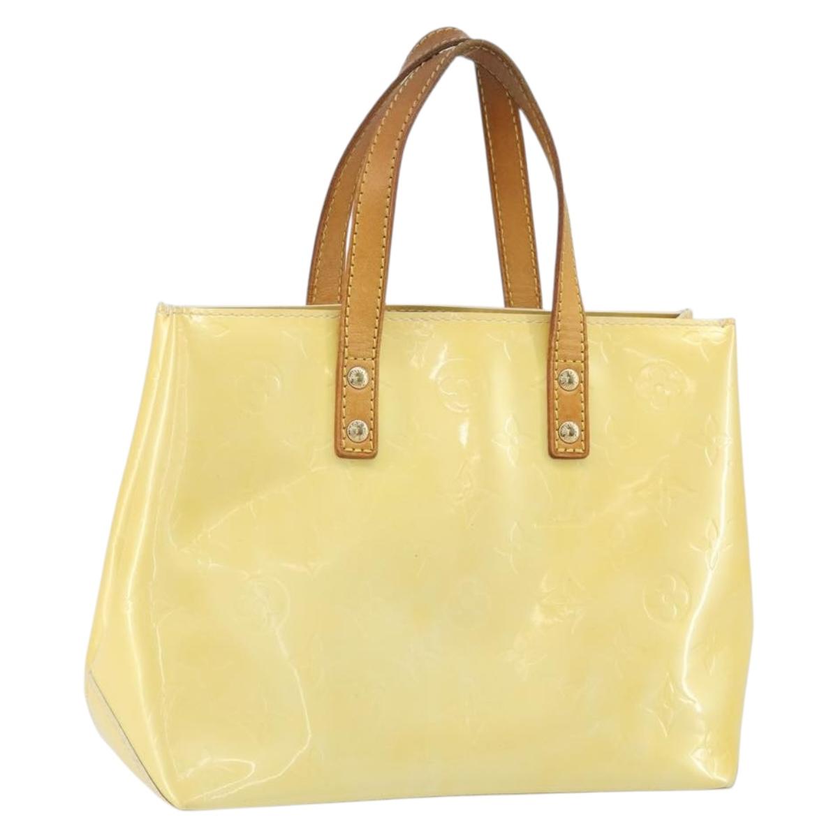 LOUIS VUITTON Monogram Vernis Reade PM Hand Bag Perle M91336 LV Auth hk3456