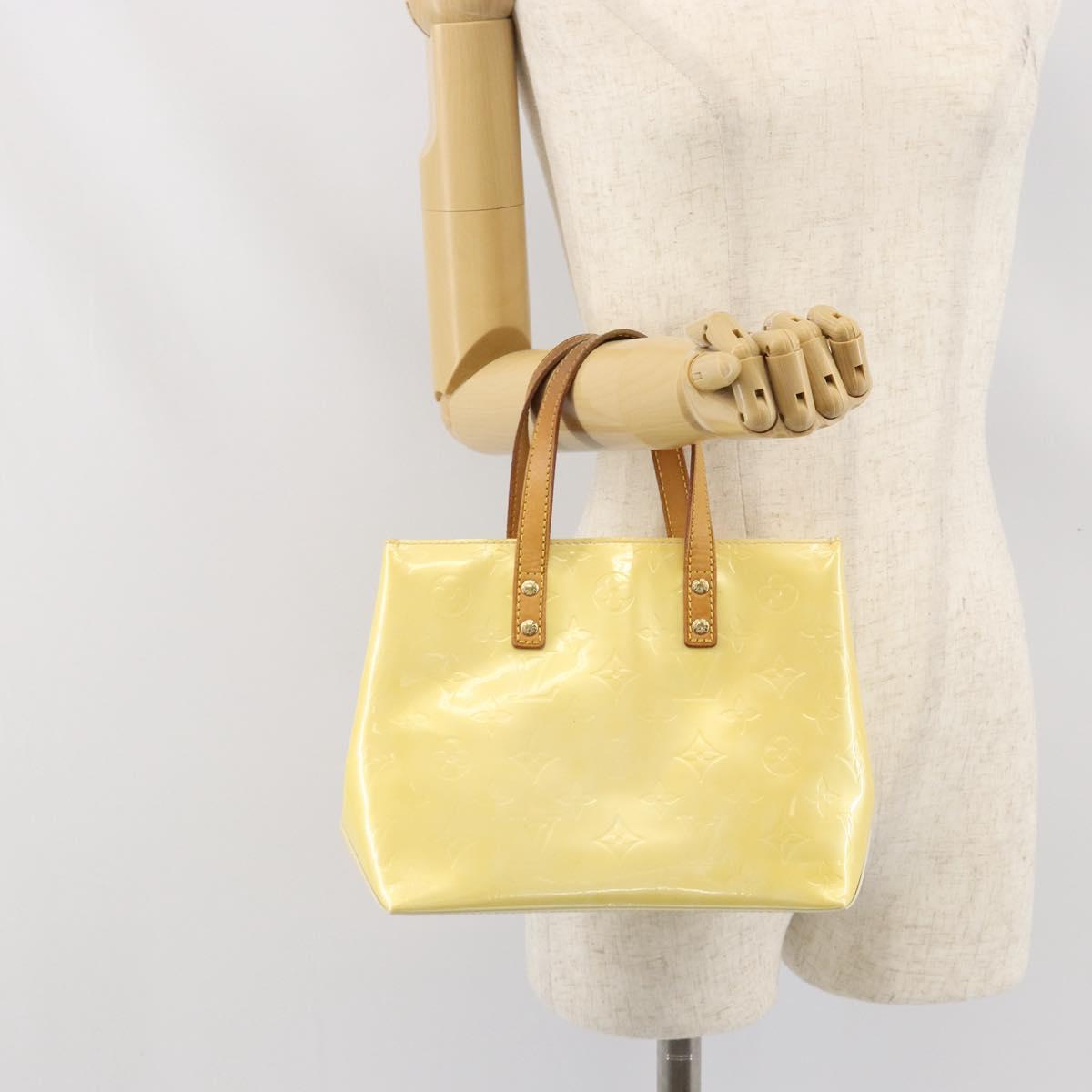 LOUIS VUITTON Monogram Vernis Reade PM Hand Bag Perle M91336 LV Auth hk3456