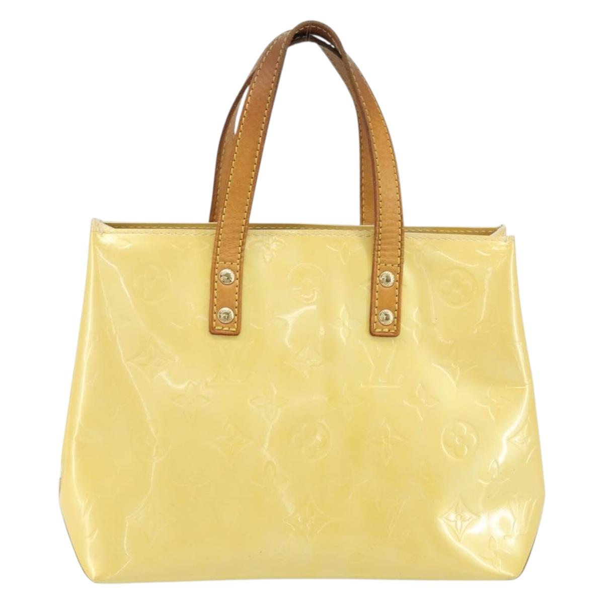 LOUIS VUITTON Monogram Vernis Reade PM Hand Bag Perle M91336 LV Auth hk3456