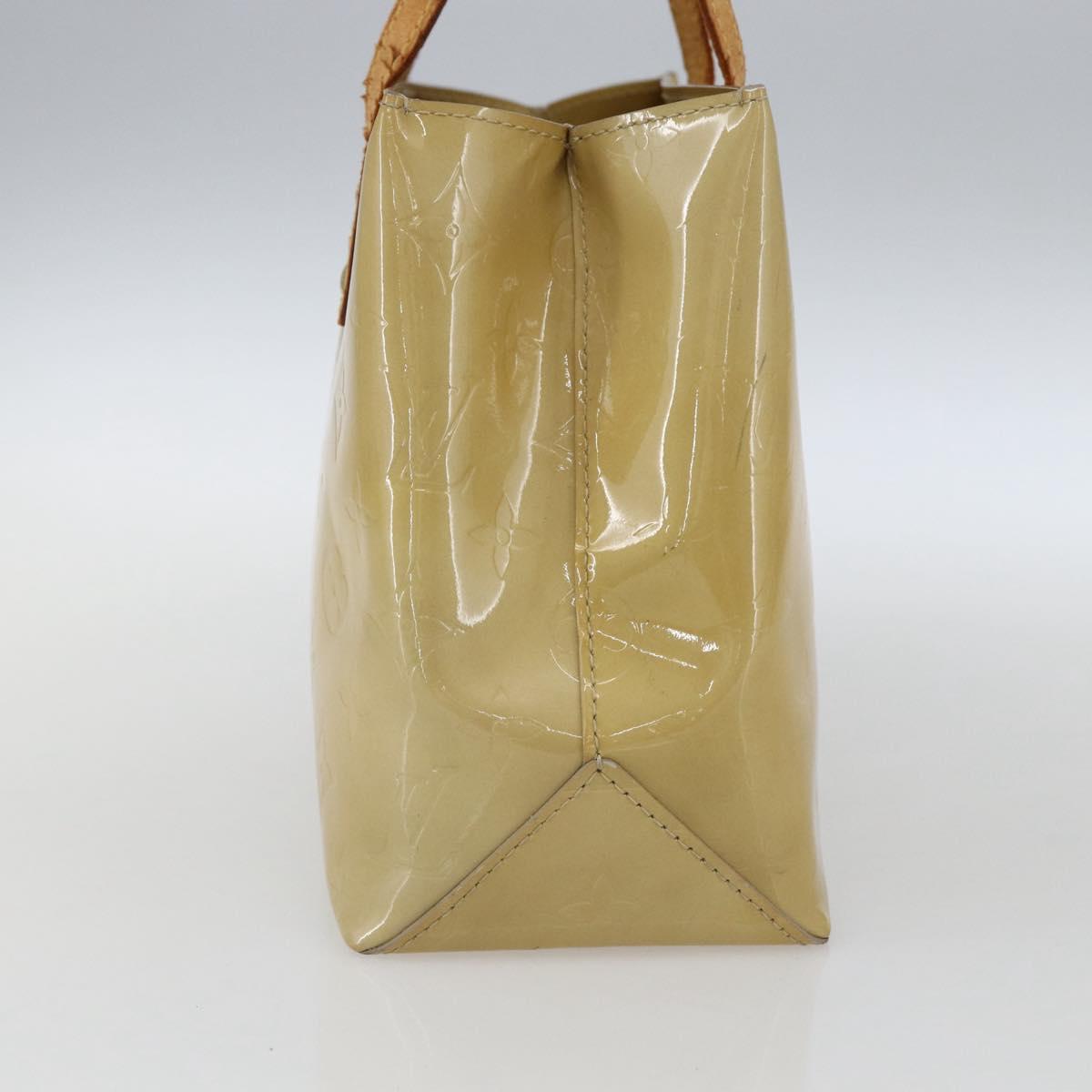 LOUIS VUITTON Monogram Vernis Reade PM Hand Bag Beige M91334 LV Auth hk3457