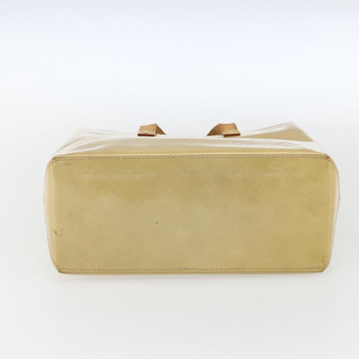 LOUIS VUITTON Monogram Vernis Reade PM Hand Bag Beige M91334 LV Auth hk3457