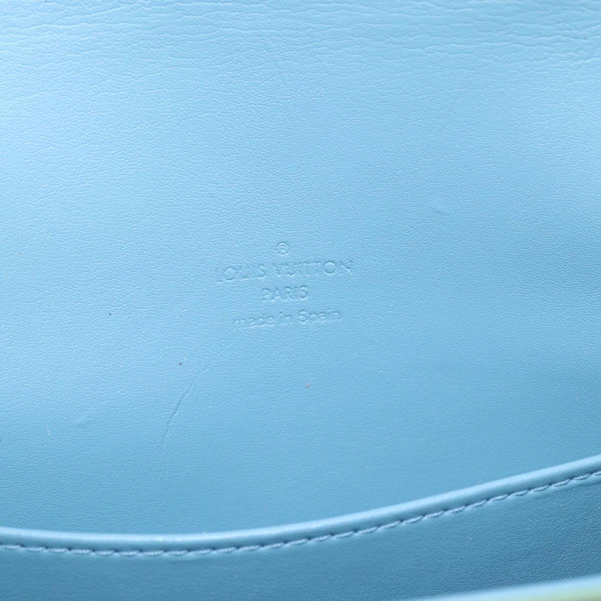 LOUIS VUITTON Monogram Vernis Thompson Street Bag Baby Blue M91009 Auth hk3458