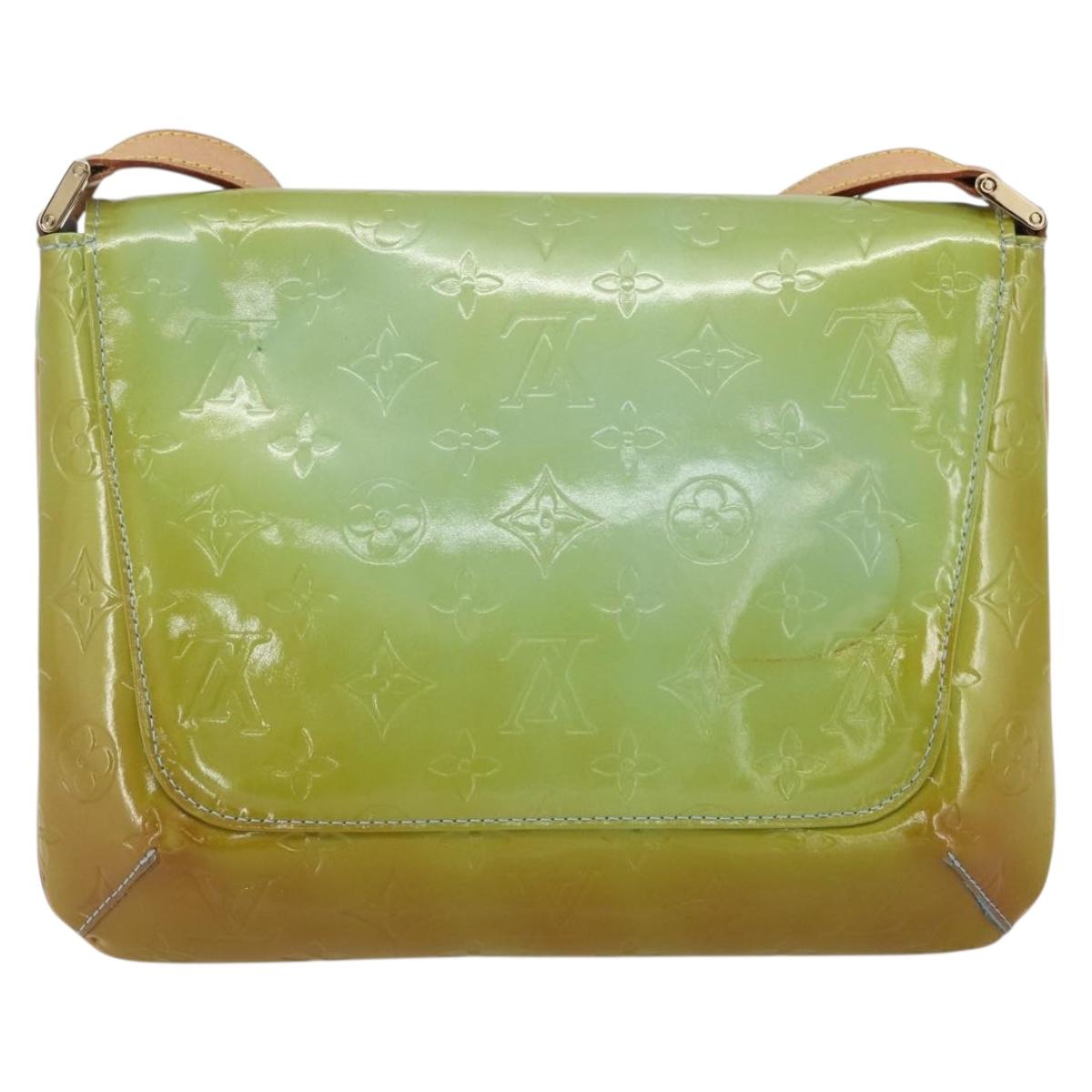 LOUIS VUITTON Monogram Vernis Thompson Street Bag Baby Blue M91009 Auth hk3458