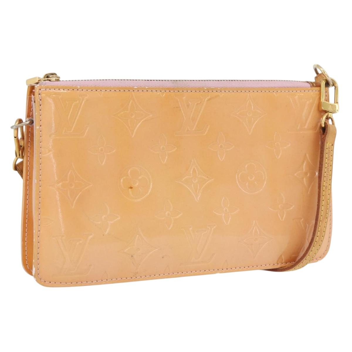 LOUIS VUITTON Vernis Lexington Pouch Marshmallow Pink M91057 LV Auth hk3459