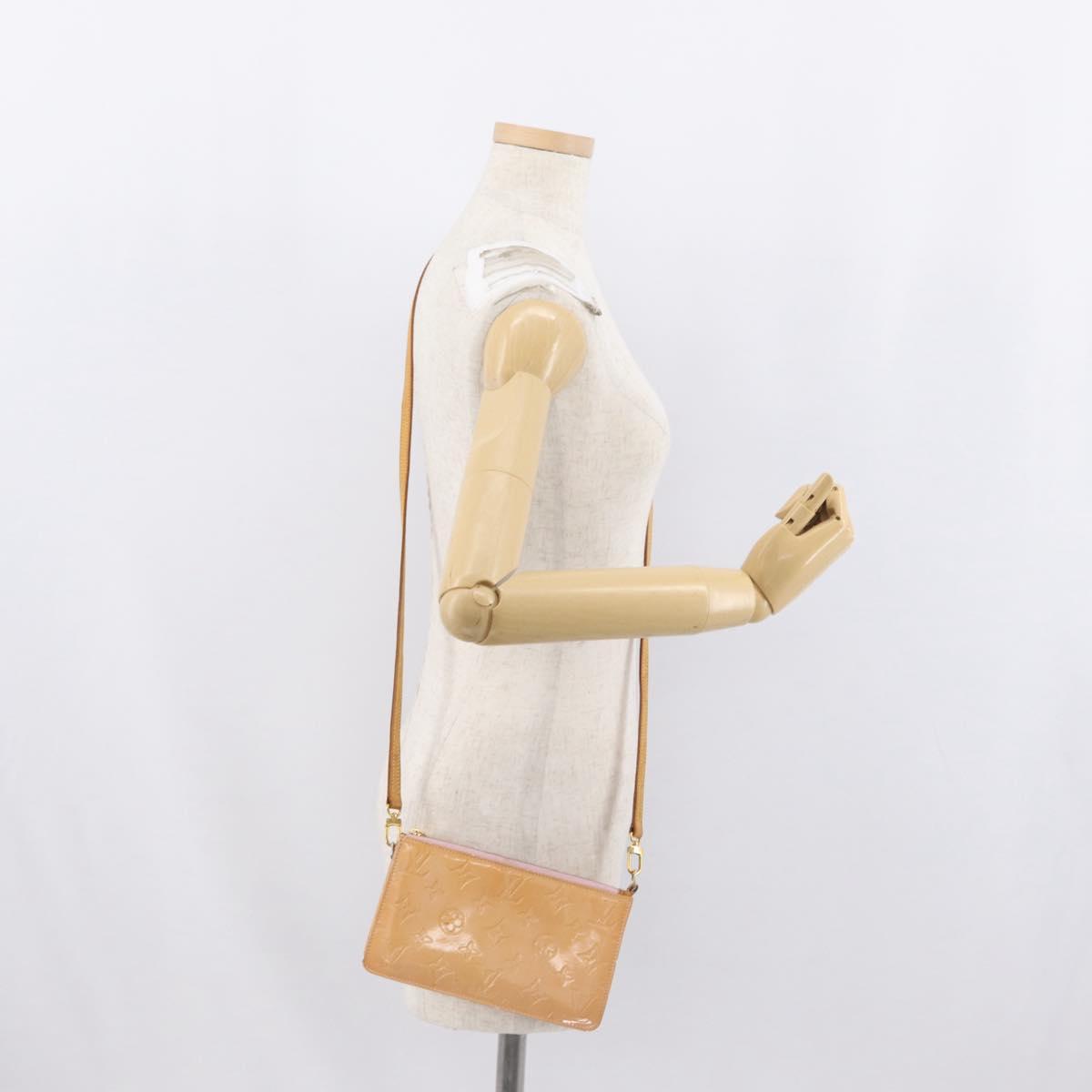 LOUIS VUITTON Vernis Lexington Pouch Marshmallow Pink M91057 LV Auth hk3459