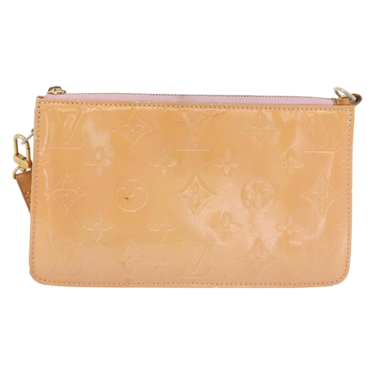 LOUIS VUITTON Vernis Lexington Pouch Marshmallow Pink M91057 LV Auth hk3459