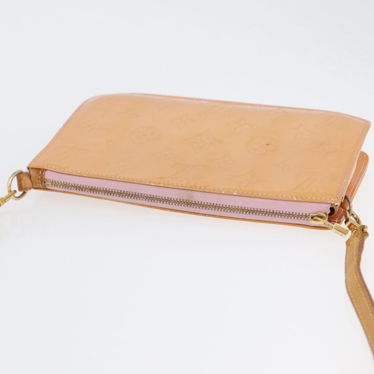 LOUIS VUITTON Vernis Lexington Pouch Marshmallow Pink M91057 LV Auth hk3459