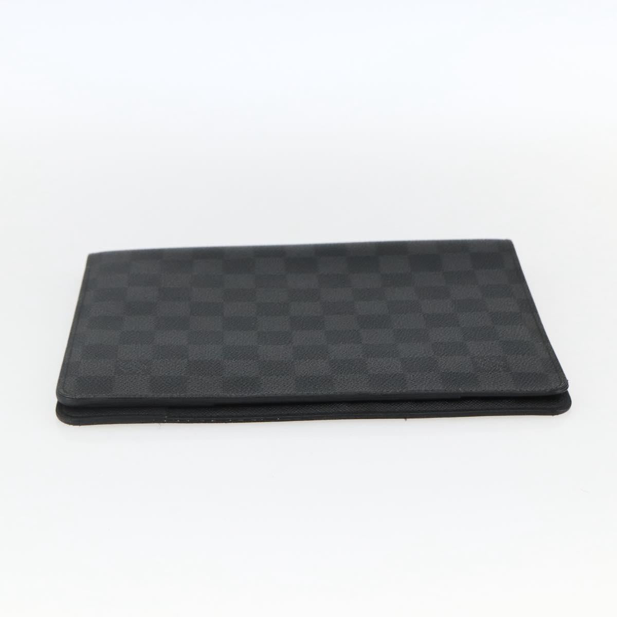 LOUIS VUITTON Damier Graphite Agenda Bureau Note Cover R20974 LV Auth hk3469