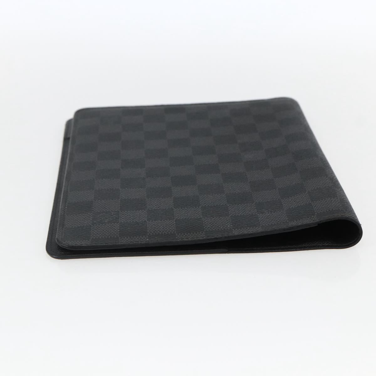 LOUIS VUITTON Damier Graphite Agenda Bureau Note Cover R20974 LV Auth hk3469