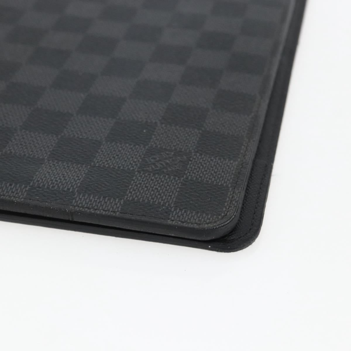 LOUIS VUITTON Damier Graphite Agenda Bureau Note Cover R20974 LV Auth hk3469