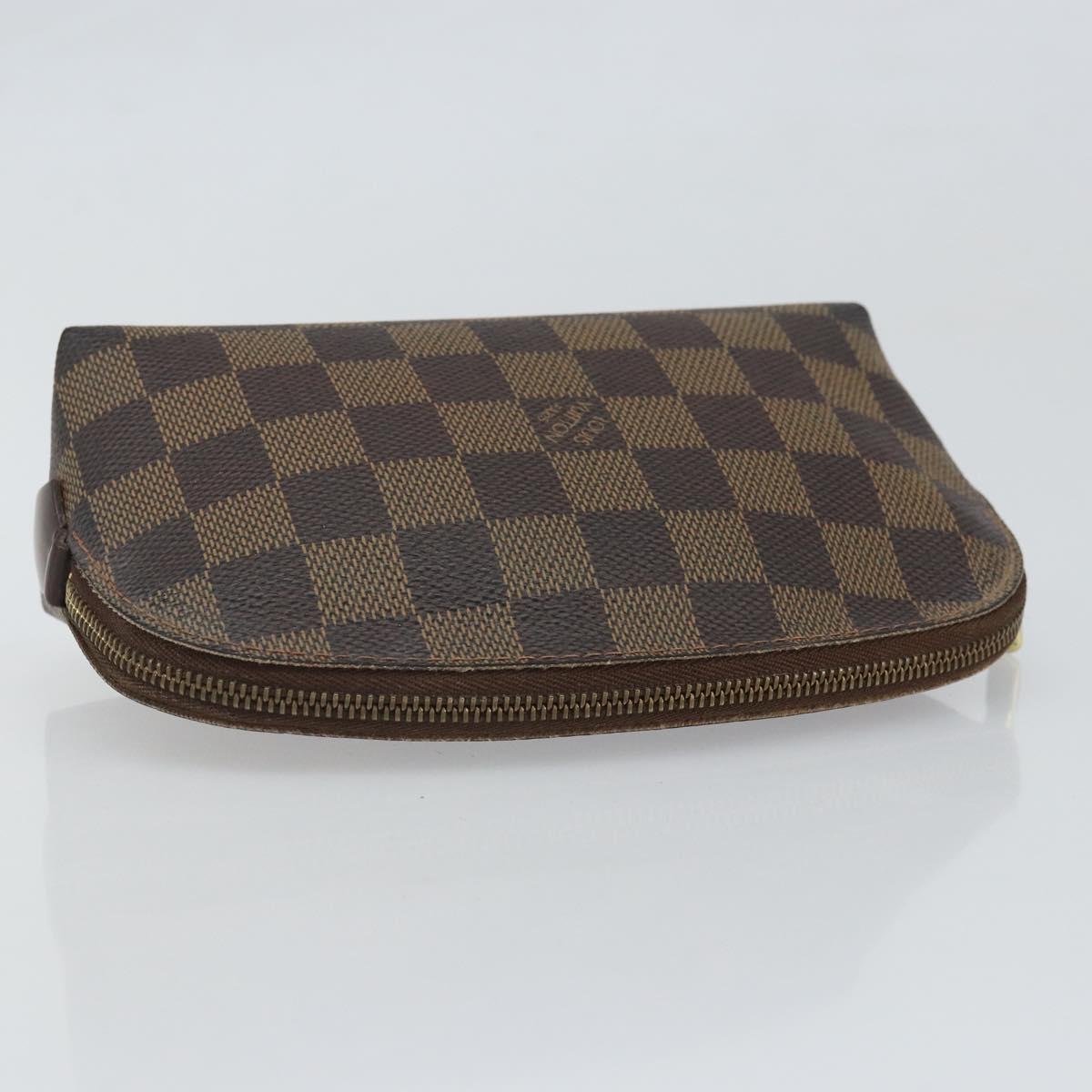 LOUIS VUITTON Damier Ebene Pochette Cosmetic PM Pouch N47516 LV Auth hk3473