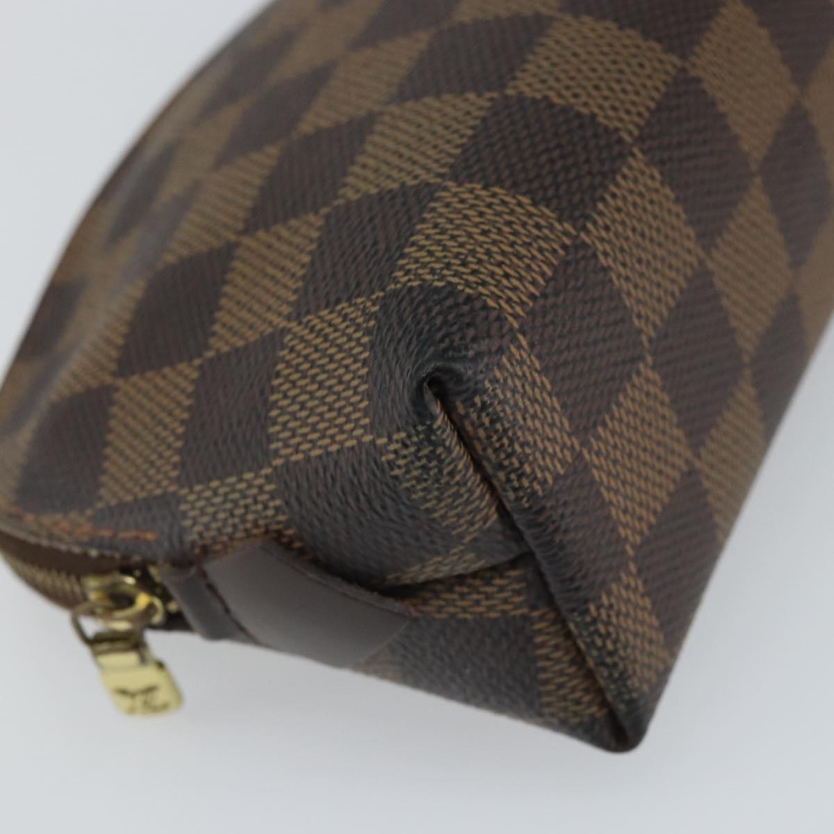 LOUIS VUITTON Damier Ebene Pochette Cosmetic PM Pouch N47516 LV Auth hk3473