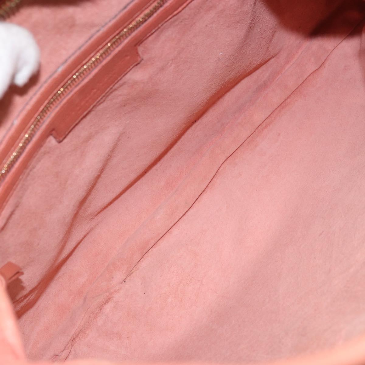 BOTTEGA VENETA INTRECCIATO Hobo Hand Bag Leather Pink Gold Auth hk3480A