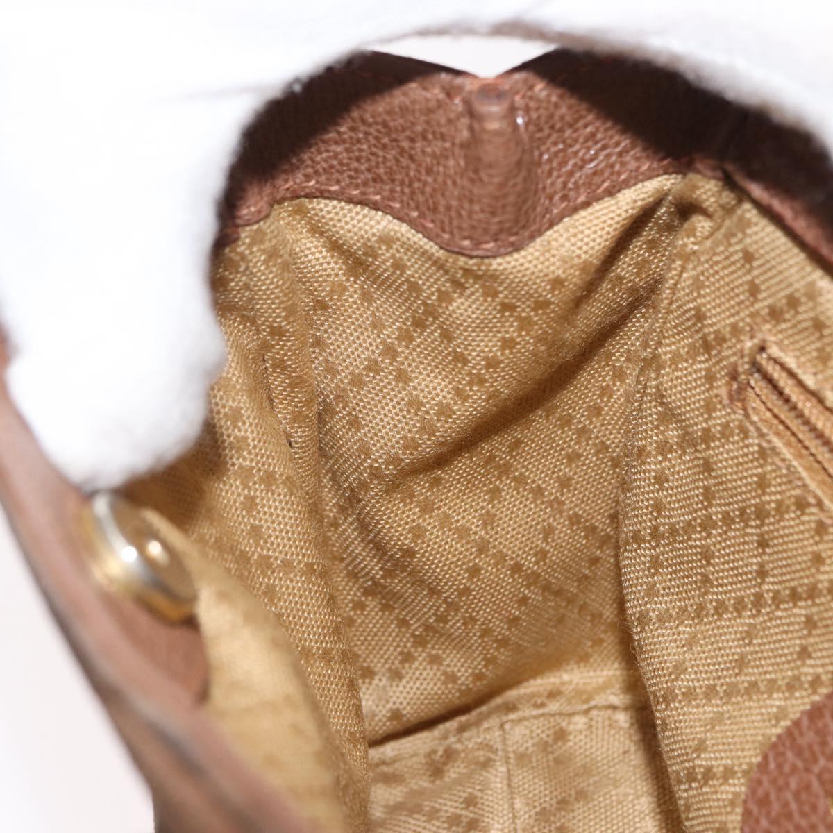 GUCCI Bamboo Hand Bag Suede 2way Brown Gold 007 2214 0238 Auth hk3502