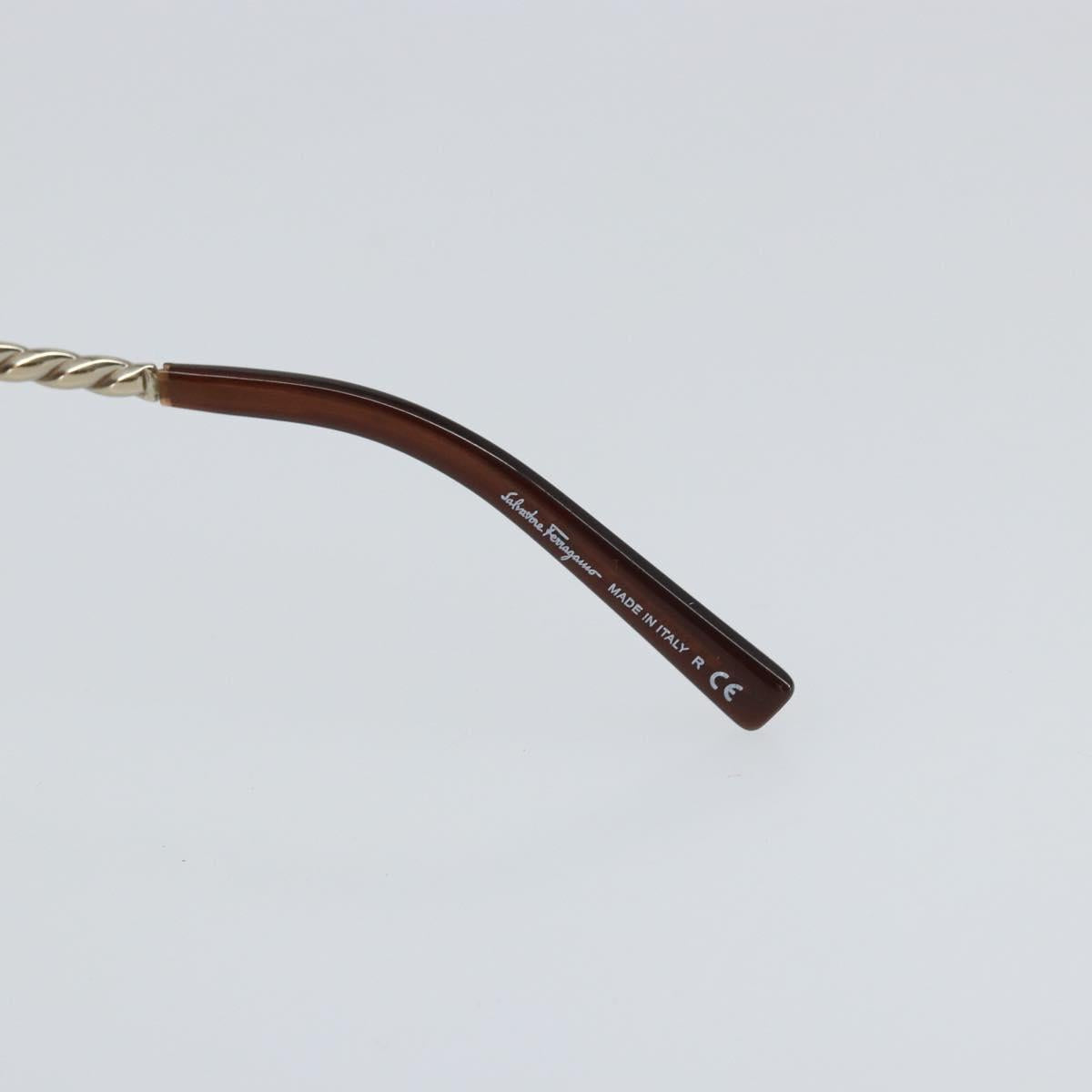 Salvatore Ferragamo Sunglasses metal Brown Auth hk3513