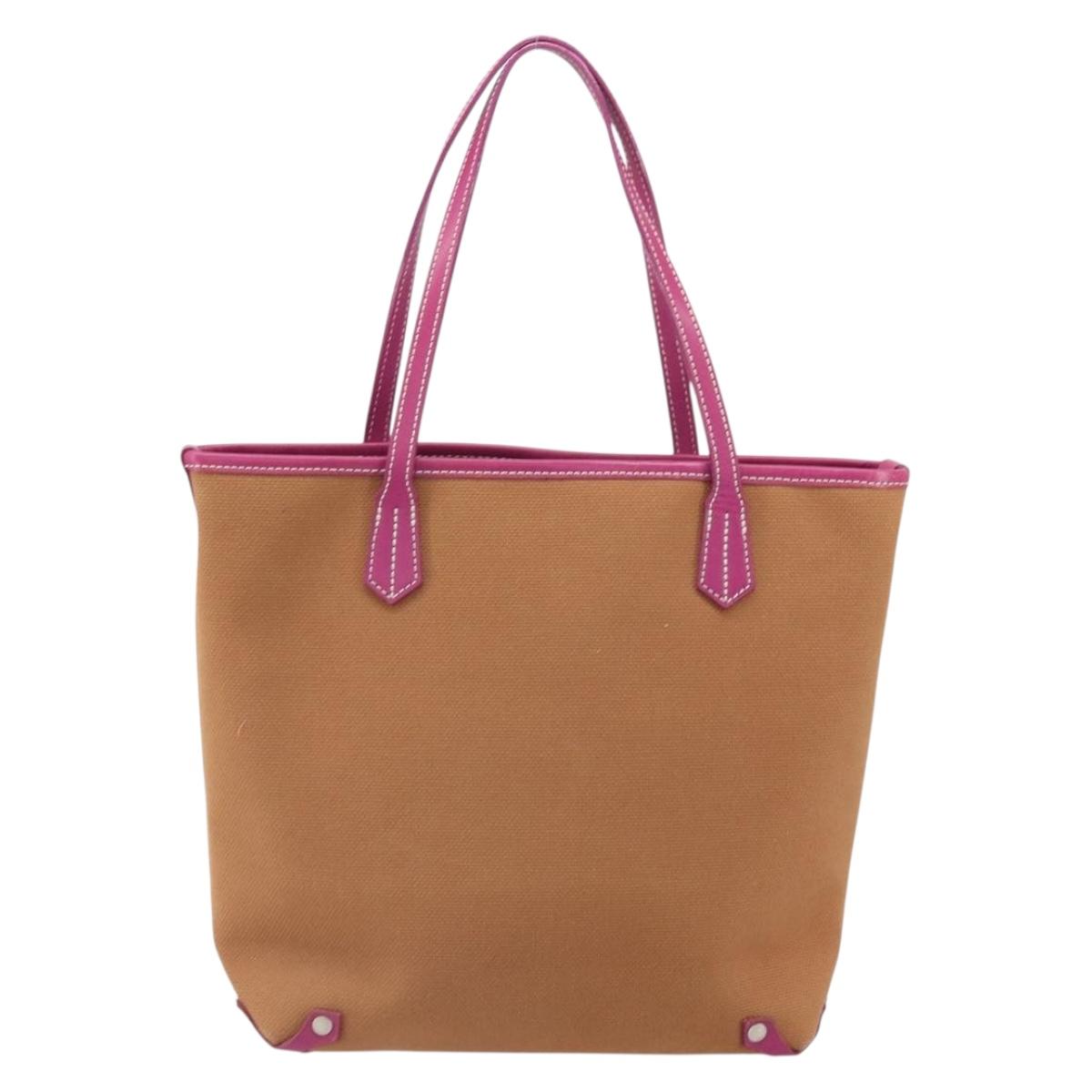 BURBERRY Blue Label Tote Bag Canvas Brown Auth hk3517