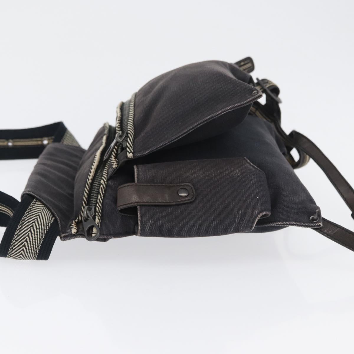 BOTTEGA VENETA Shoulder Bag Canvas Navy 121604 Auth hk3522