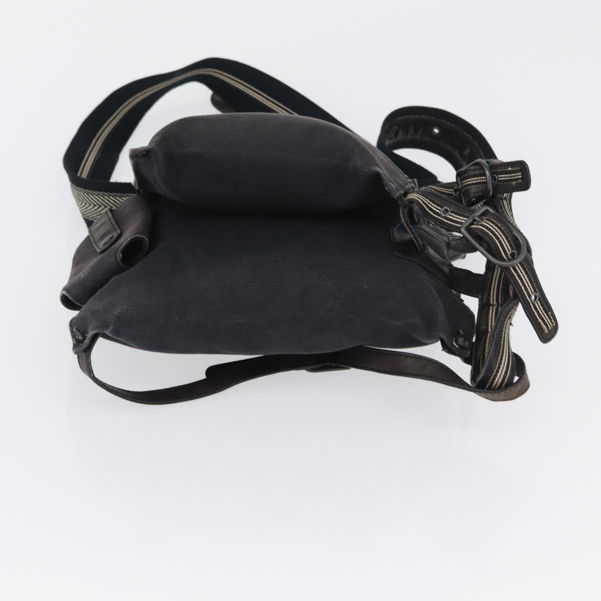 BOTTEGA VENETA Shoulder Bag Canvas Navy 121604 Auth hk3522