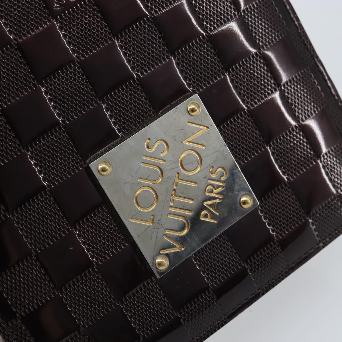 LOUIS VUITTON Damier Vernis Club Shoulder Bag Black M92129 LV Auth hk3524