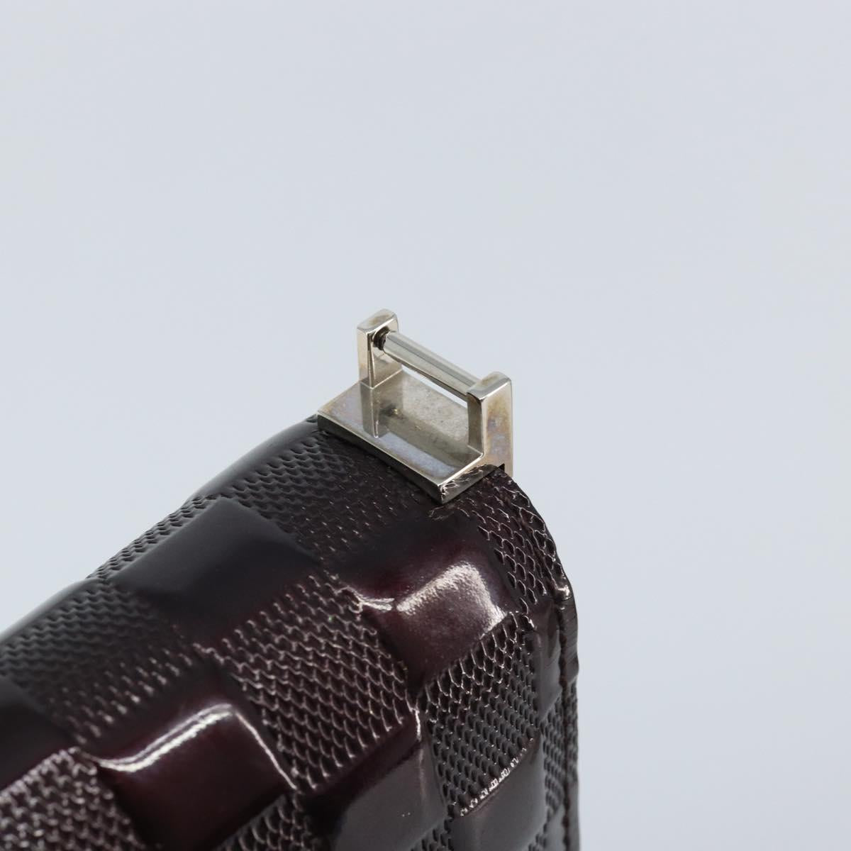 LOUIS VUITTON Damier Vernis Club Shoulder Bag Black M92129 LV Auth hk3524