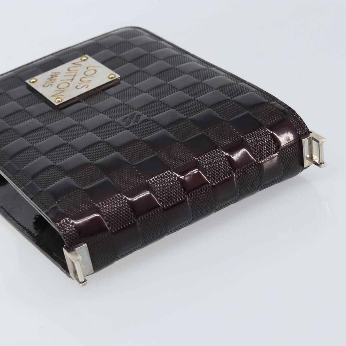 LOUIS VUITTON Damier Vernis Club Shoulder Bag Black M92129 LV Auth hk3524