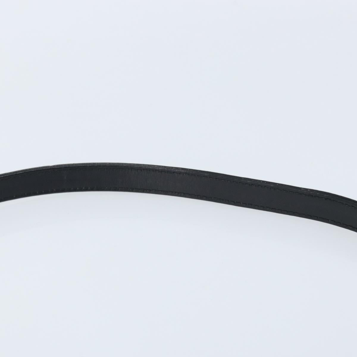 GUCCI Bamboo Hand Bag Patent 2way Black Silver 007 1014 0231 0 Auth hk3535