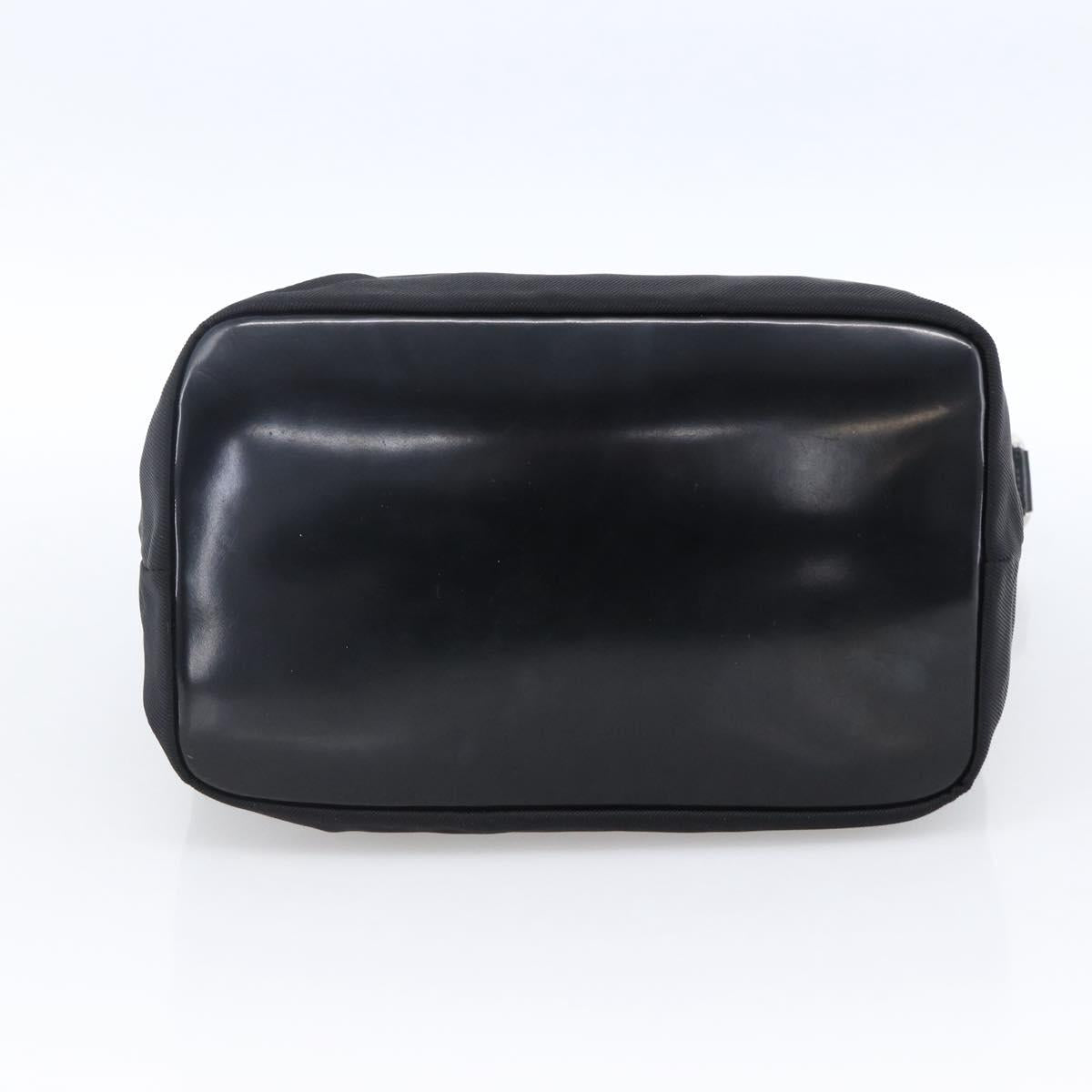 GUCCI Bamboo Hand Bag Nylon Black Silver Auth hk3536