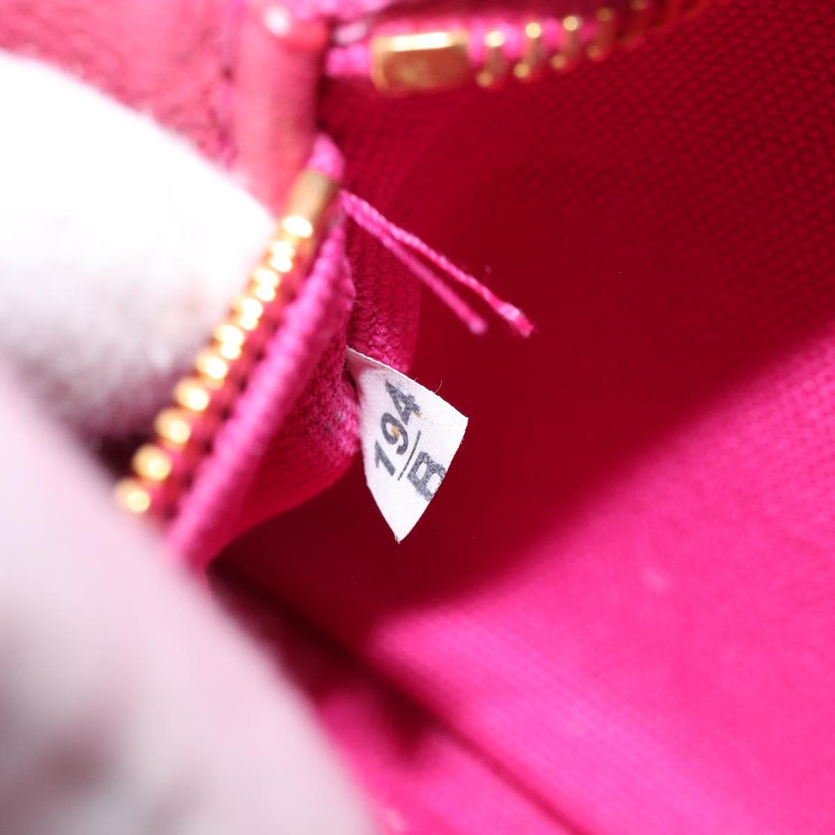 PRADA Canapa PM Hand Bag Canvas Pink Gold Auth hk3537